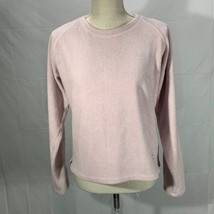 Horny Toad Brown Pinkish Purple Crew neck Fleece Pullover Top Size Medium